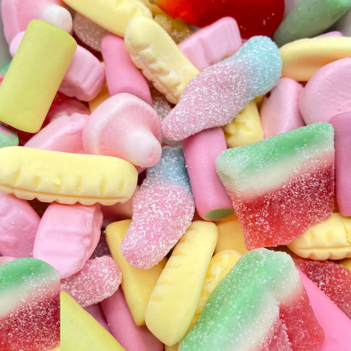 Mixed Pick n Mix Retro Fizzy Gummy Foamy Sweets Assorted Bag