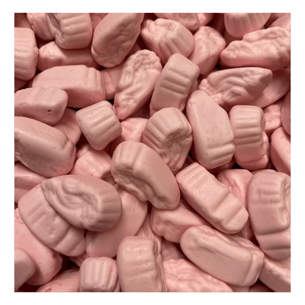 Gummy galaxy mini foam shrimps with strawberry flavour 