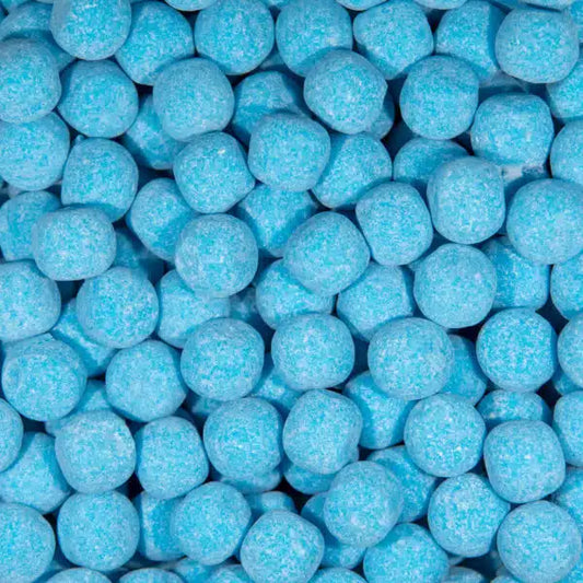Blue raspberry chewy sweets by Gummy Galaxy, colorful Bonbon candies with a vibrant blue raspberry flavor.