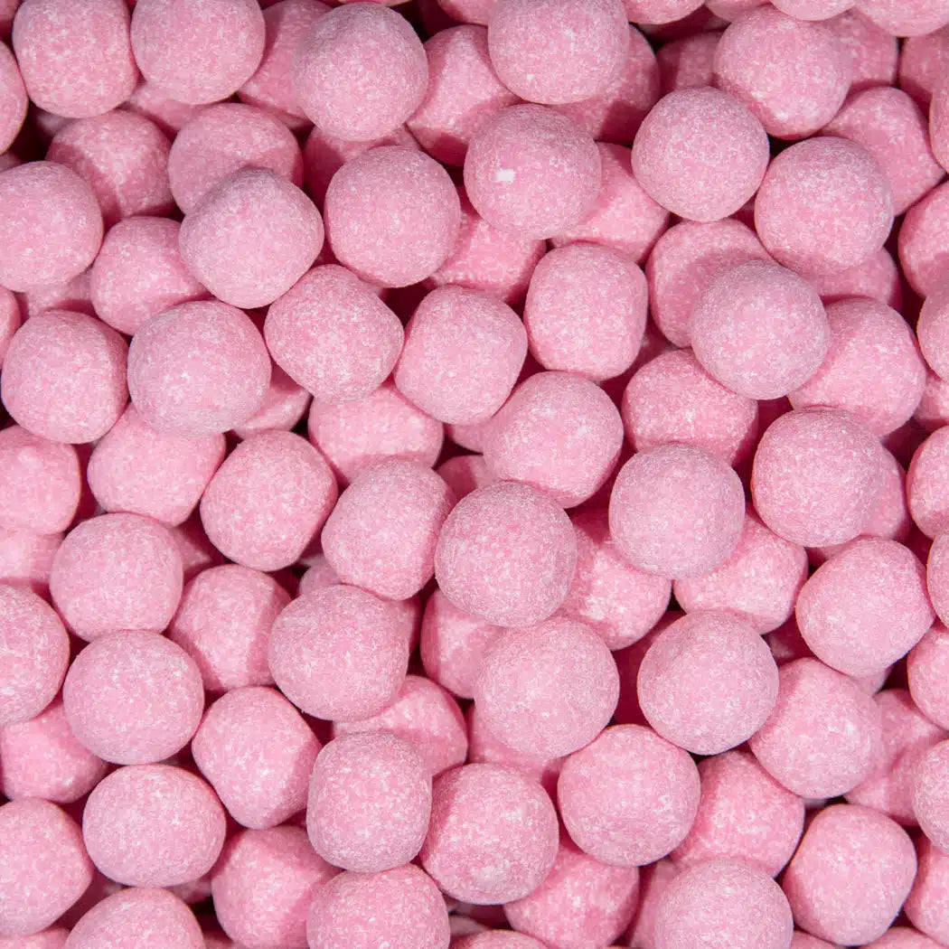 Gummy Galaxy Bonbon Strawberry chewy sweets in bright red, fruit-shaped candies with a glossy sugar coating.