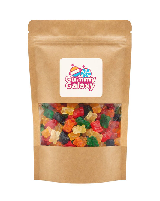Colorful Gummy Galaxy Jelly Sweets Gummy Bears in a 100-gram package with assorted fruity flavors.